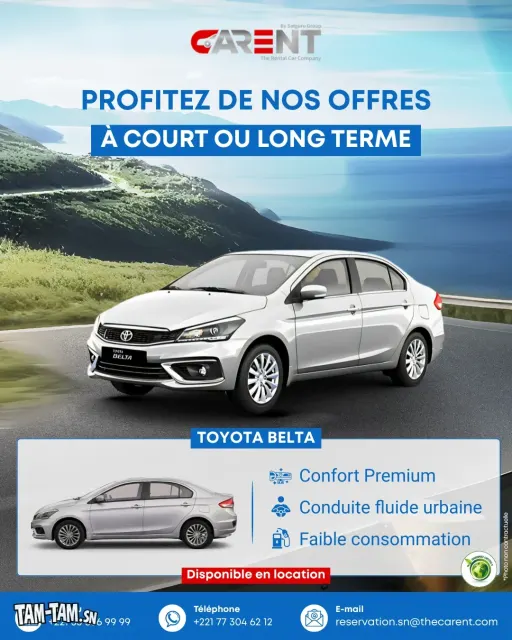 Location Toyota Belta – Courte & Longue Durée