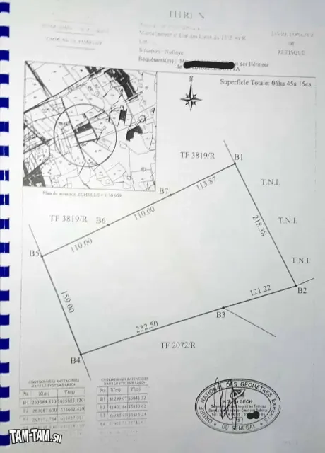 Terrain verger bien placé 1ha15 TF individuel à Ba