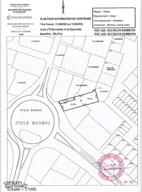Terrain de 961m² à vendre