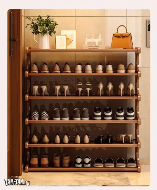 Étagère à chaussures ouverte à six niveaux