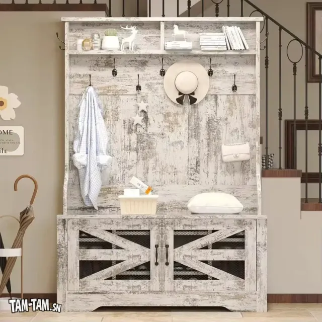 Meuble d'entre multifonctionnel en style fermier