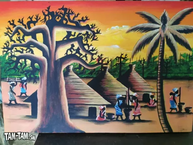 Vie au Village Sous le Baobab Majestueux