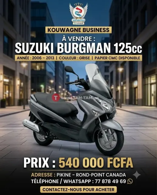 Scooter Suzuki Burgman 125cc à vendre