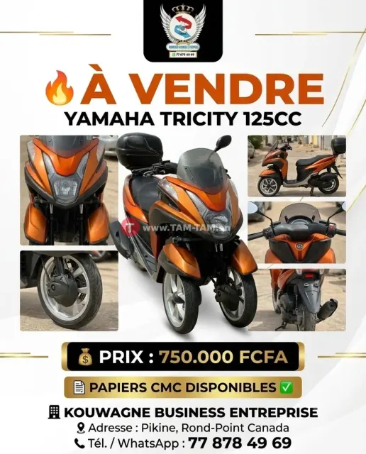 Scooter 3 roues Yamaha Tricity 125cc à vendre 🔥