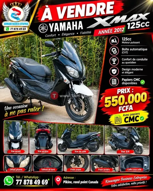 Scooter Yamaha XMAX 125cc à vendre