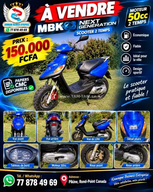 Scooter MBK Next Génération 50cc à vendre