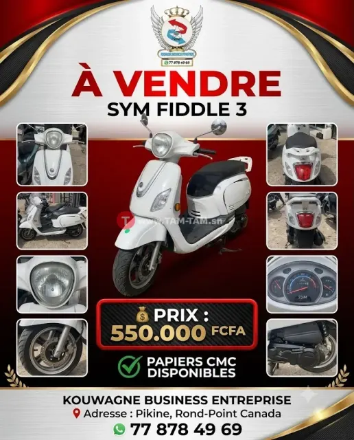 Scooter SYM Fiddle 3 à vendre