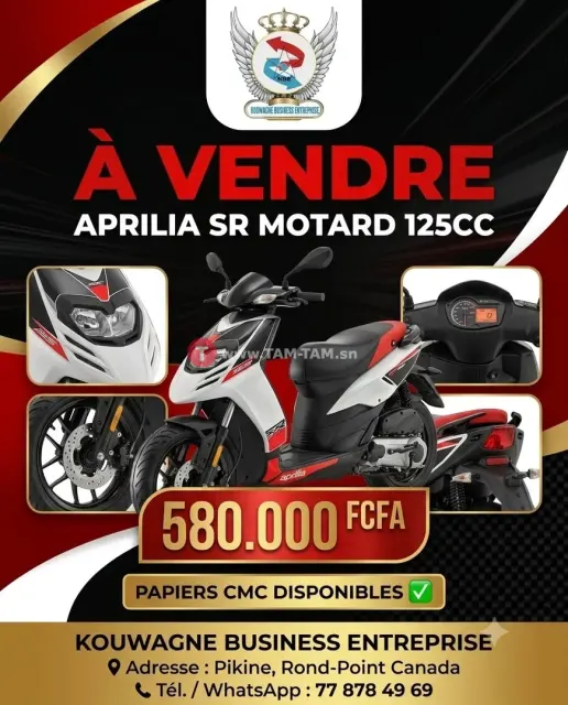 Scooter Aprilia SR Motard 125cc à vendre
