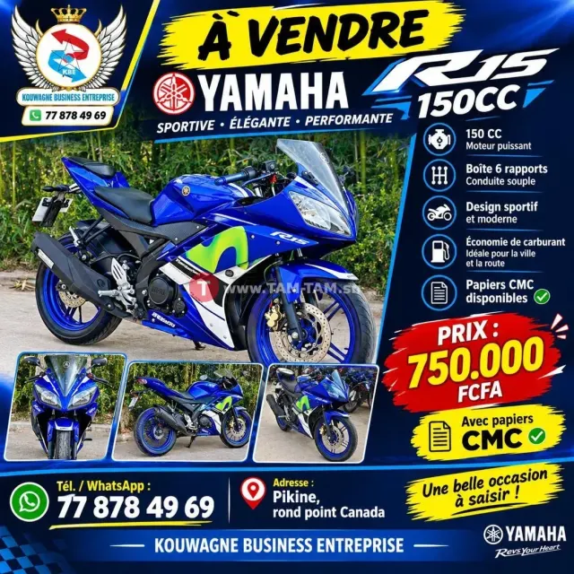Moto Yamaha R15 150cc à vendre
