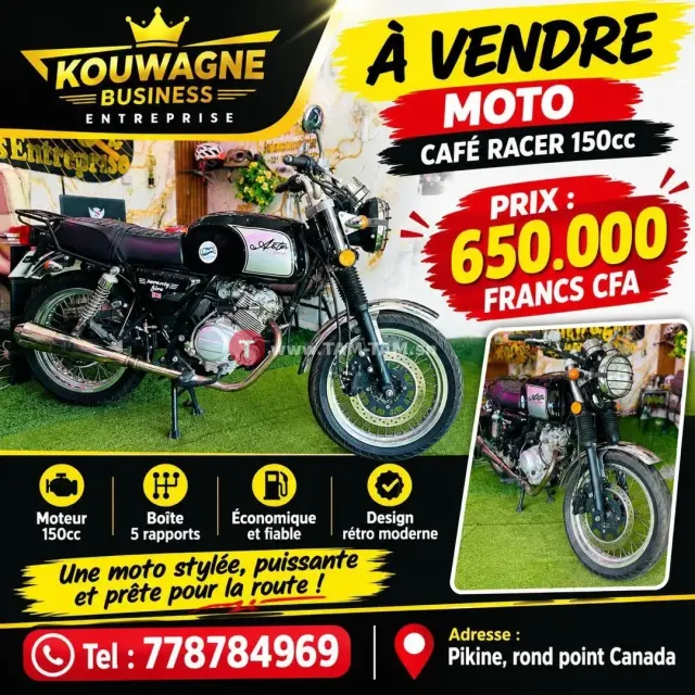 Moto Café Racer 150cc à vendre