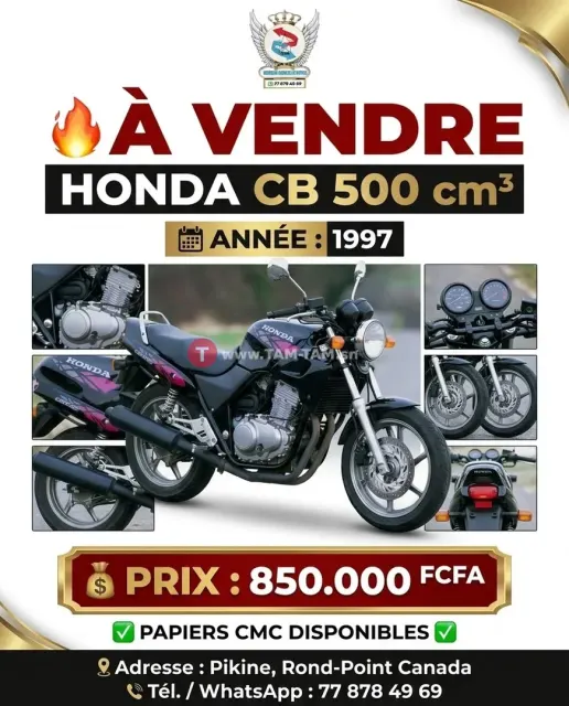 Moto Honda CB 500 cm³ à vendre