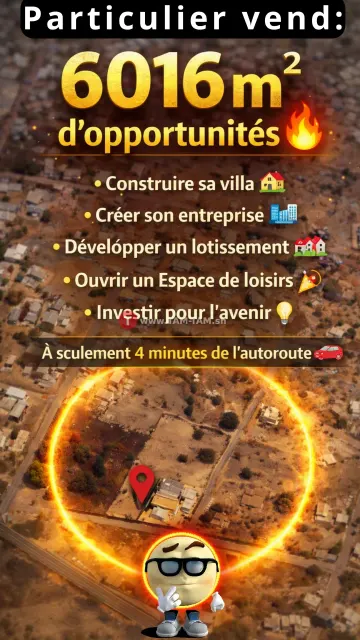 Opportunité rare – Vente Terrain Direct particulie