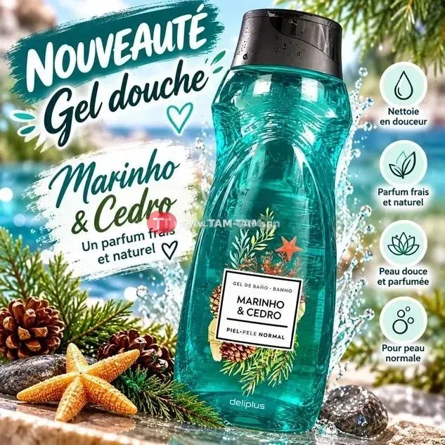 Deliplus Gel Douche Marinho & Cedro Peau Normale 400ml
