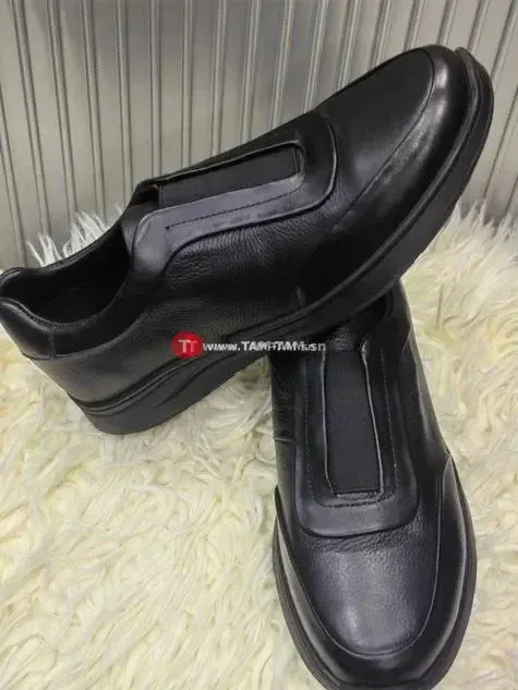 Chaussures cuir noir confort bande élastique
