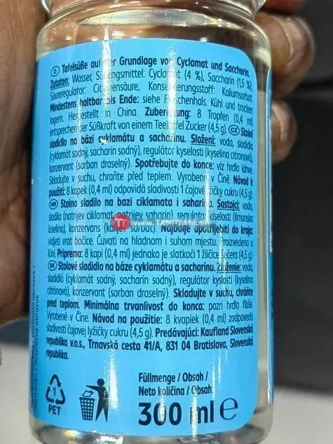 Süßstoff sucre liquide lot 3 bouteilles 250ml