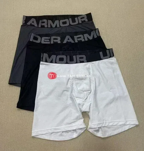 Under Armour lot 3 boxers blanc noir gris