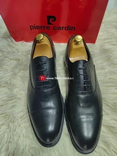 Pierre Cardin chaussures cuir noir classiques habillées