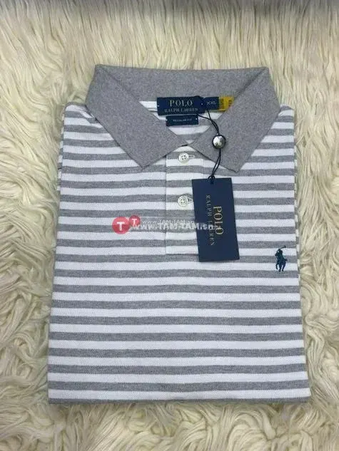Ralph Lauren Polo Rayé Col Uni Neuf
