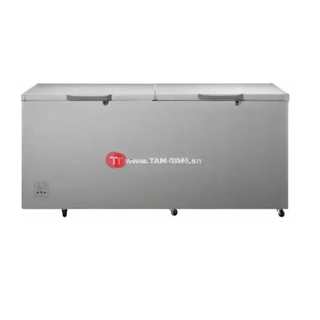 Congélateur 2 portes grande capacité 660l avec roulettes