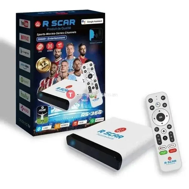 tv box rscar + iptv 12mois