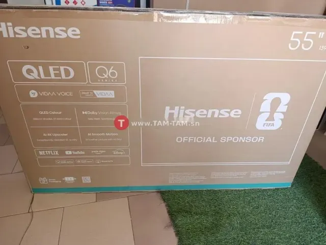 smart hisense qled 55" 4k full options