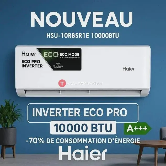 split haier pro inverter 10000btu avec controle wifi