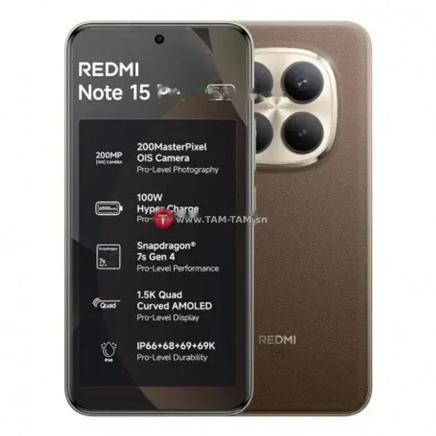 Xiaomi Redmi Note 15 Pro+ 5G – 12Go RAM 512Go – Charge 100W