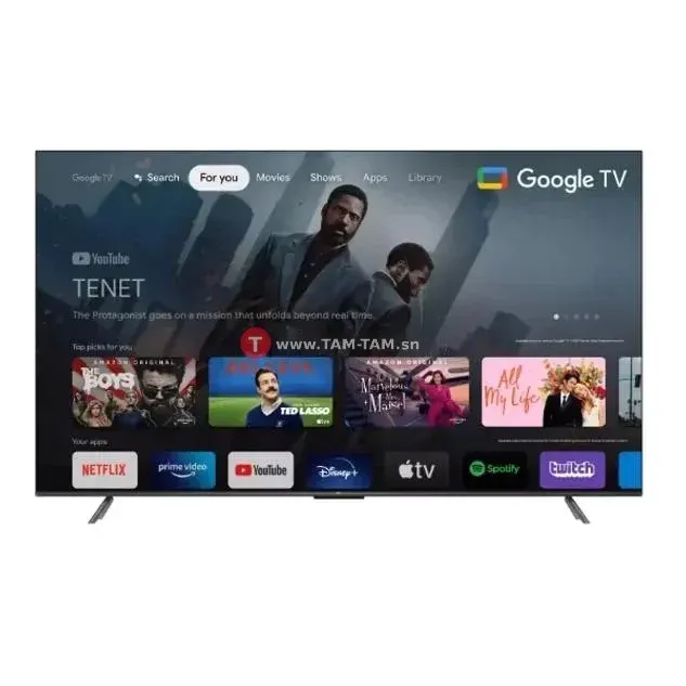 TELEVISEUR TCL 85" GOOGLE TV QLED 4K P745/85C655ZXM