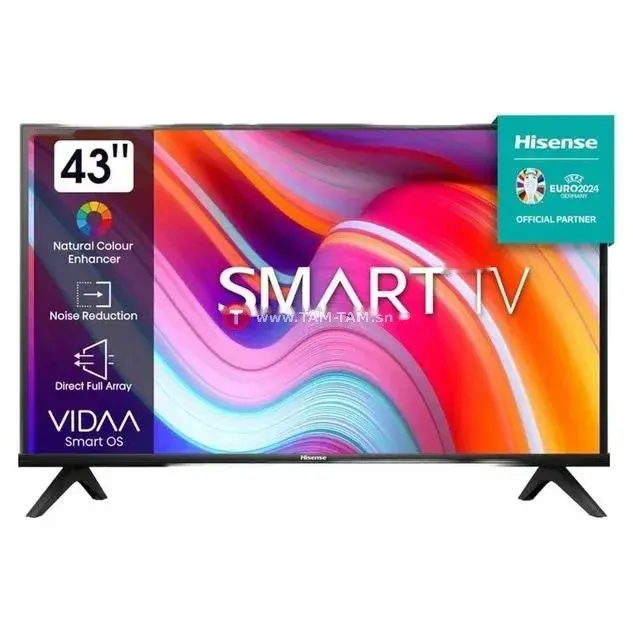 Téléviseur Hisense 43 pouces Smart VIDAA Full HD - 43A4K