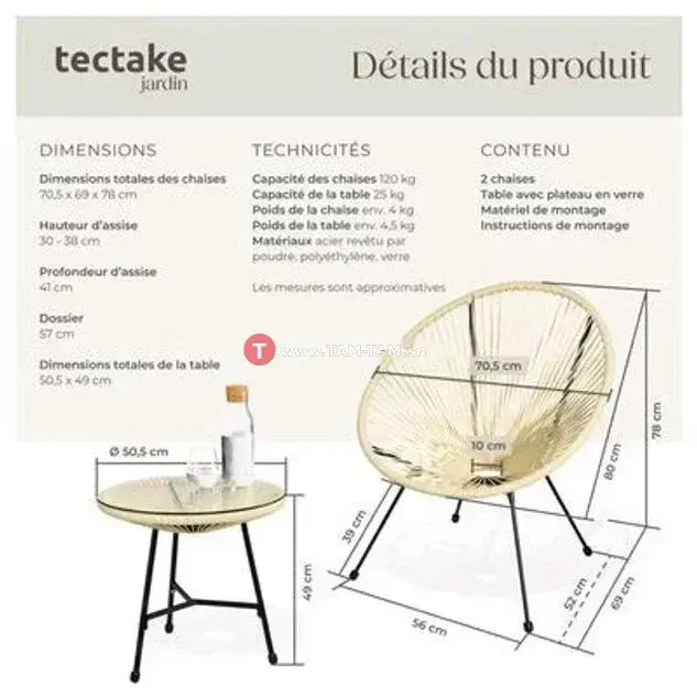 Ensemble Salon jardin