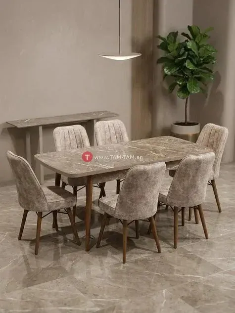 Table à Mangé 6 Chaises Beige