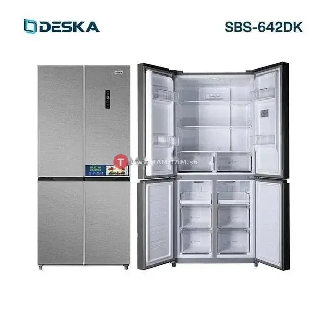 Refrigérateur Deska Side by Side 4 Portes inverter Gris
