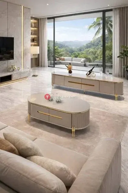 Ensemble table tv et table basse haut de gamme vip