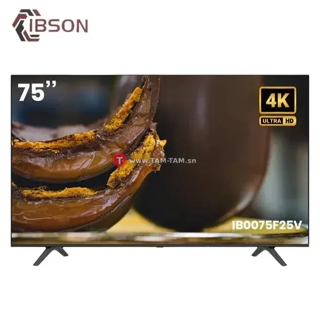 IBSON 75" SMART ANDROID + 2 TELECOMMANDES IB0075F25V