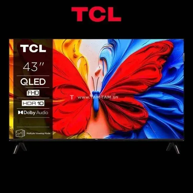 TELEVISEUR TCL 43" QLED TV FRAMELESS SANS CADRE