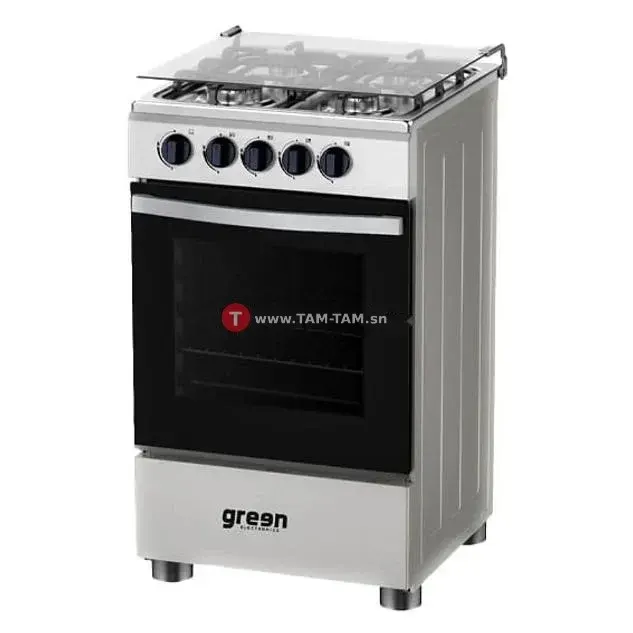CUISINIERE GREEN 4FEUX 50X50 A GAZ GRIS GN50G