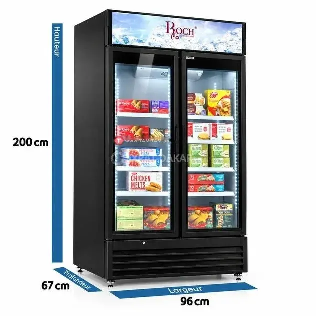 REFRIGERATEUR ROCH VERTICAL 2PORTES 700LITRES VITRINE