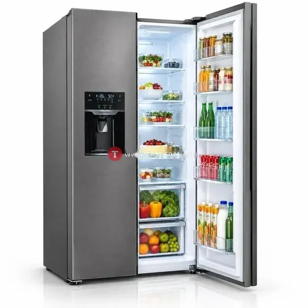 REFRIGERATEUR ELACTRON SIDE BY SIDE 2PORTES AVEC DIST EAU
