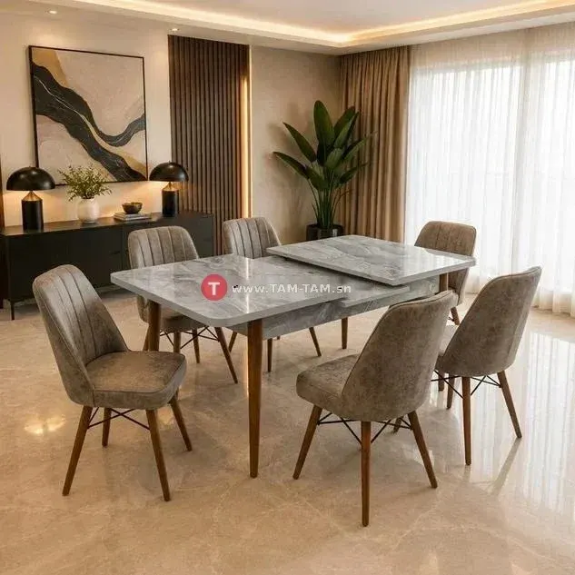 TABLE A MANGER 6CHAISES 80X170/80X130