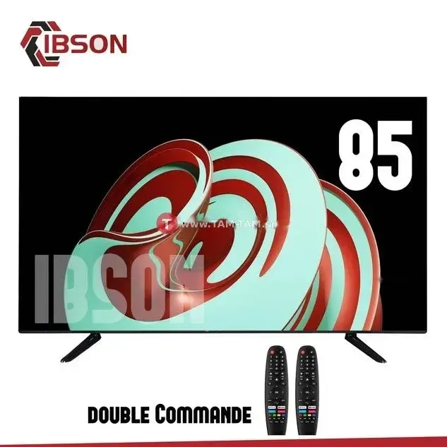 TELEVISEUR IBSON 85' SMART ANDROID + 2 TELECOMMANDES