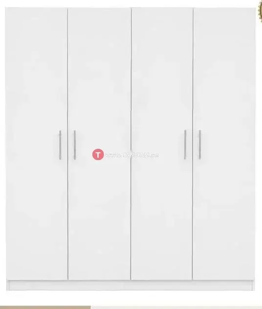 Armoire blanche 4 battants importée