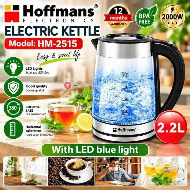 Bouilloire électrique Hoffmans 2,2 L