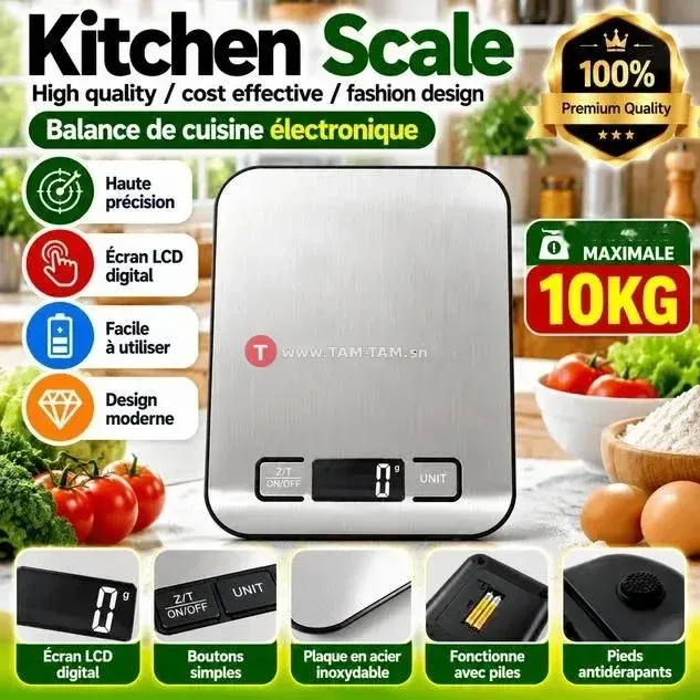 Balance Électronique 10 kg – Écran LCD Digital