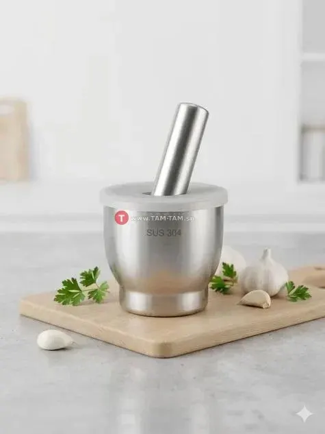 Mortier et Pilon en Acier Inoxydable – Robuste et Pratique