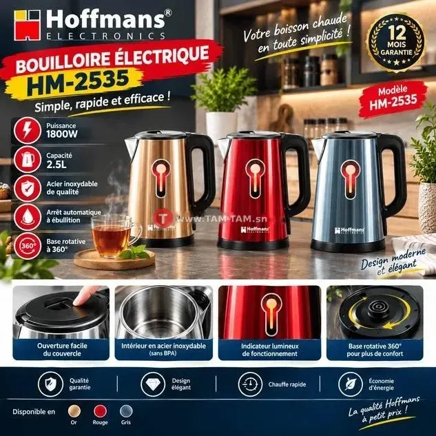 Bouilloire Électrique Hoffmans HM-2535 – 2,5 L