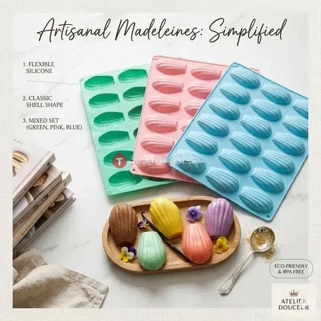Moule à Madeleine Silicone 18 Cavités