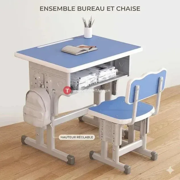 Bureau Évolutif Enfant : Réglable en hauteur avec Chaise