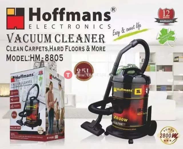 Aspirateur 25l Hoffmans noir rouge