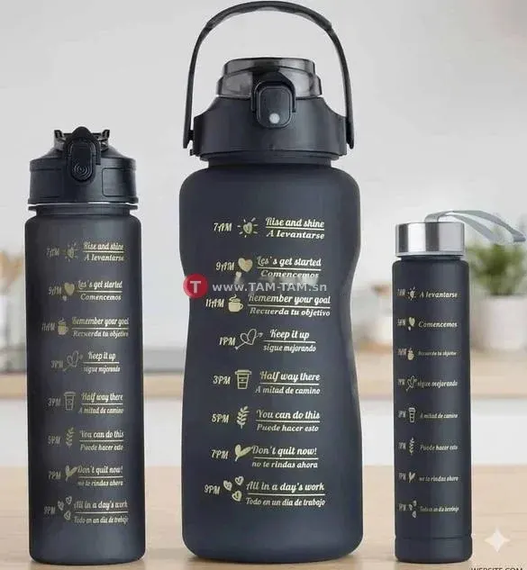 3 Gourdes de Motivation | Pack Hydratation Sport