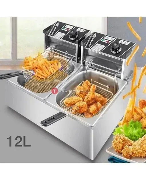 Friteuse électrique 2 réservoir 12L